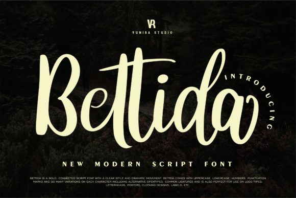 Bettida: A Handwritten Script Font with Editorial Grace