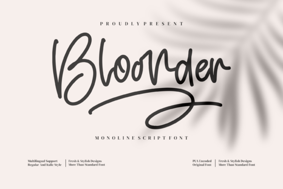 Bloonder: A Premium Script Font for Scroll-Stopping Brand Content