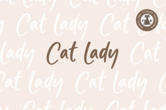 Cat Lady Script Font for Handmade Creators