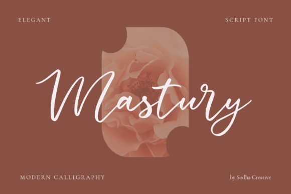 Mastury: A Script Font with Elegant Flow for Editorial Design