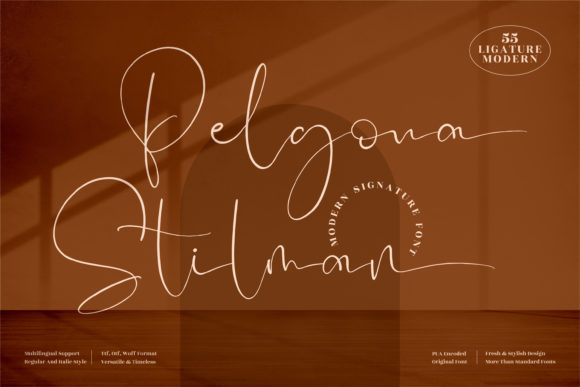 Pelgona Stilman: A Refined Script Font for Digital Branding
