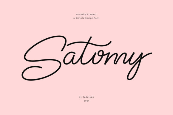 Satomy: A Charming Script Font for Handmade Labels & Invitations